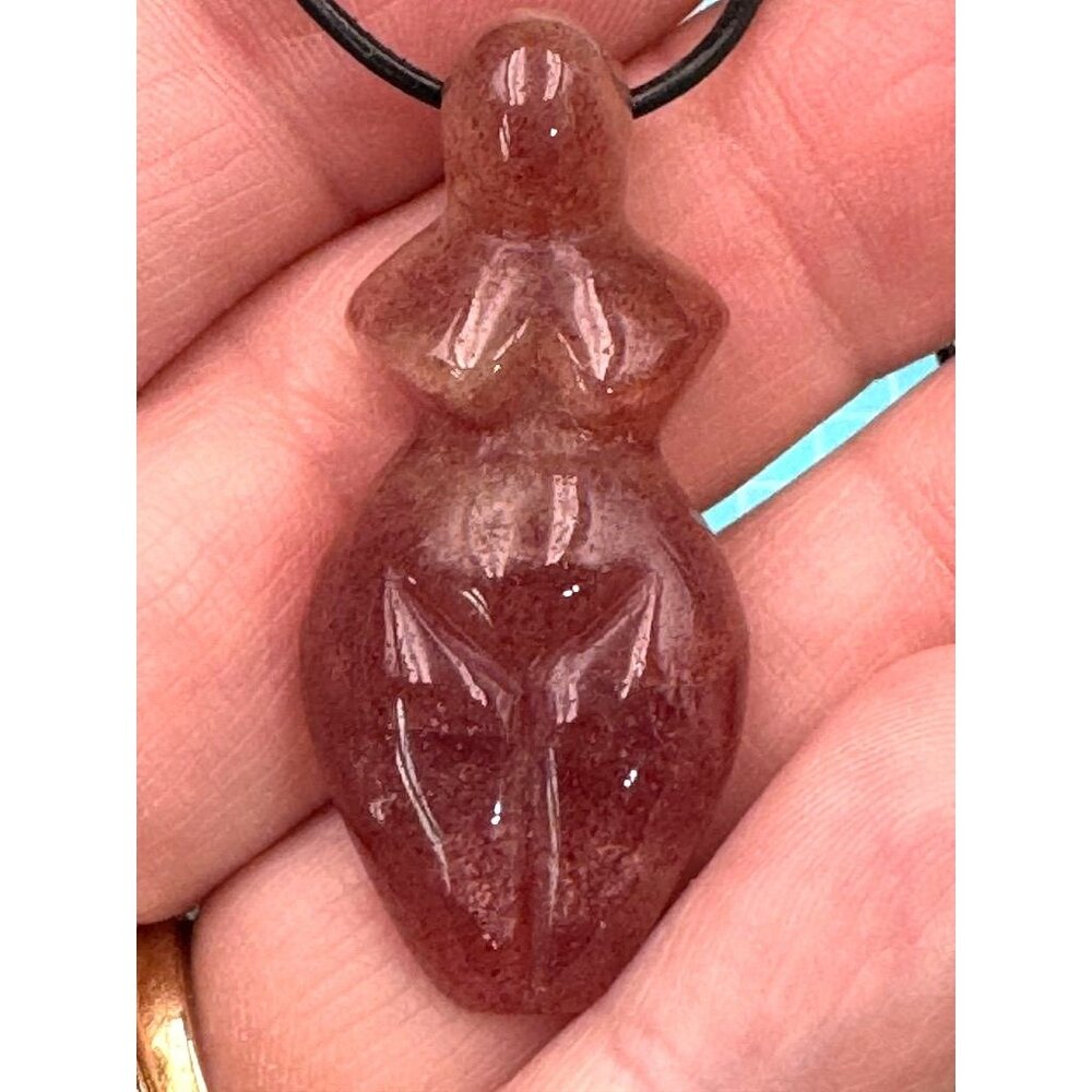 Jadeite Carved Lajja Gauri The Godess of Fertility Ihanna's Decent Pendant Neckl